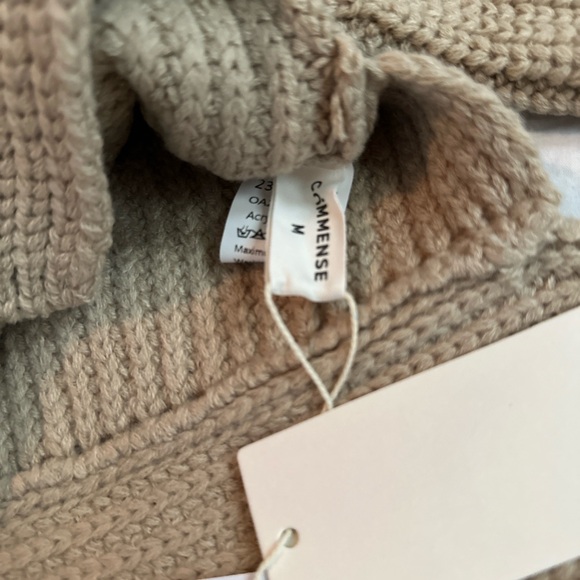 NEW -Solid Oversized Ribbed Knit High Neck Sweater - Picture 4 of 5